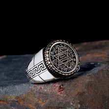 Tesbih Sepetim 925 Ayar Gümüş Oval Hz Süleyman Mührü Model Yüzük