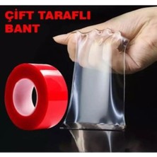 Megabond Çift Taraflı Çok Kuvvetli Silikonlu Su Geçirmez Akrilik Şeffaf Bant 18MM x 2mt