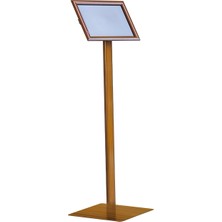 ÖzgürceSeç A4 Ahşap Ayaklı Alüminyum Menü Bilgilendirme Panosu