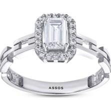 Assos Baget Taşlı Altın Yüzük