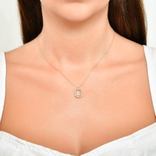 Assos Taşlı Altın L Harf Kolye