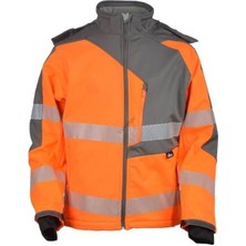 Vizwell VWJK267 Yüksek Görünürlüklü Softshell Ceket Orange