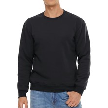 Ghassy Co. Erkek Ultra Termal Sherpa Peluş Astarlı Bisiklet Yaka Sweatshirt