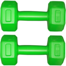 Moccastyle Yeşil 2 kg x 2 Adet Toplam 4 kg Dambıl Seti 4 kg Dumbell Set
