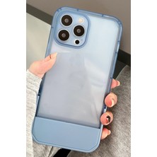 DEİLMİ Apple iPhone 12 Pro Max Uyumlu Gizli Stand Özellikli Lens Korumalı Helper Şeffaf Slikon Kapak