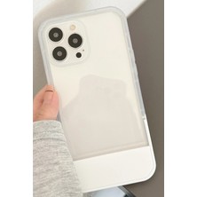 DEİLMİ Apple iPhone 12 Pro Max Uyumlu Gizli Stand Özellikli Lens Korumalı Helper Şeffaf Slikon Kapak