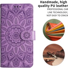 Yihang Boutique Honor 50 Se ile Uyumlu Sunflower Kabartmalı Pu Deri Cüzdan Kılıf Kart Yuvaları ve Kickstand ile Çevirmeli Koruyucu Telefon Kapağı (Yurt Dışından)