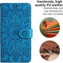 Yihang Boutique Honor 50 Se ile Uyumlu Sunflower Kabartmalı Pu Deri Cüzdan Kılıf Kart Yuvaları ve Kickstand ile Çevirmeli Koruyucu Telefon Kapağı (Yurt Dışından)