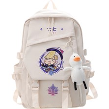 Muchen Genshin Impact Schoolbag Anime Japon Harajuku Tarzı Erkek ve Kız Öğrenciler Için Sırt Çantası (Yurt Dışından)