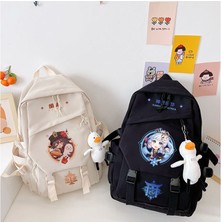 Muchen Genshin Impact Schoolbag Anime Japon Harajuku Tarzı Erkek ve Kız Öğrenciler Için Sırt Çantası (Yurt Dışından)