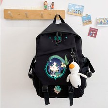 Muchen Genshin Impact Schoolbag Anime Japon Harajuku Tarzı Erkek ve Kız Öğrenciler Için Sırt Çantası (Yurt Dışından)