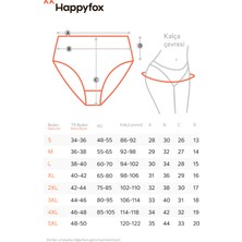 Happyfox Pamuklu Battal Büyük Beden Kadın Slip Külot Bato 5 Li Set Paket Likralı Yüksek Bel Geniş Kenarlı