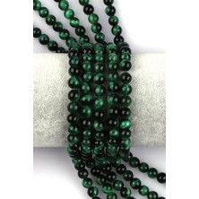 Alibaba Doğaltaş Yeşil Kaplan Gözü Doğal Taş Dizi 6 mm Küre Kesi