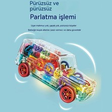 Mushen Yeni Şeffaf Dişli Off-Road Araç Pikap Evrensel Hafif Müzik Simülasyon Çocuk Oyuncak (Yurt Dışından)