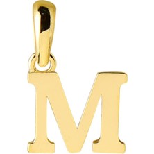 14 Ayar Altın M Harfi Kolye Ucu 0,45 gr