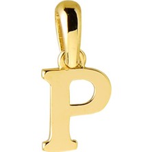 14 Ayar Altın P Harfi Kolye Ucu 0,36 gr