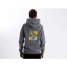 Pull The Hood Unisex Oversize Eskitme Four Kapüşonlu Sweatshirt