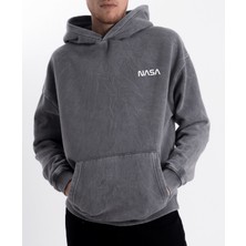 Pull The Hood Unisex Oversize Eskitme Nasa Kapüşonlu Sweatshirt