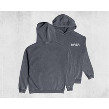 Pull The Hood Unisex Oversize Eskitme Nasa Kapüşonlu Sweatshirt