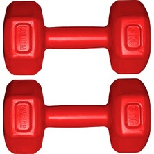 Moccastyle Kırmızı 3 kg x 2 Adet 6 kg Dambıl Seti 6 kg Dumbell Set