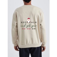 Pull The Hood Unisex Oversize Ho Ho On Sweatshirt