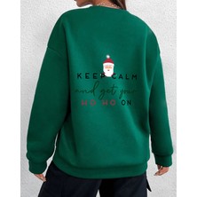 Pull The Hood Unisex Oversize Ho Ho On Sweatshirt