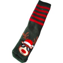 Sembol Yılbaşı Temalı Uzun Havlu Çorap Christmas Yeni Yıl
