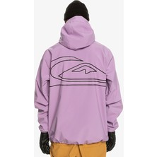 Quiksilver Mor Erkek Kapüşon Yaka Regular Fit Waterproof Kayak Montu EQYTJ03436 High In The Hood Jk