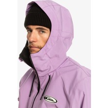 Quiksilver Mor Erkek Kapüşon Yaka Regular Fit Waterproof Kayak Montu EQYTJ03436 High In The Hood Jk