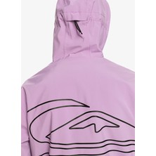 Quiksilver Mor Erkek Kapüşon Yaka Regular Fit Waterproof Kayak Montu EQYTJ03436 High In The Hood Jk