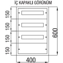 Çetinkaya Pano 36'lı Sıva Üstü Sigorta Dağıtım Panosu 32X60X17,5 Çp 802