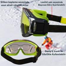 Badem10 Bellasimo Kayak Gözlüğü Değiştirebilir Camlı Antifog Güneş Kar Gözlük Şeffaf Snowboard Glasses Gözlük