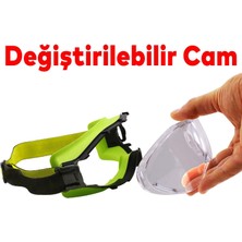 Badem10 Bellasimo Kayak Gözlüğü Değiştirebilir Camlı Antifog Güneş Kar Gözlük Şeffaf Snowboard Glasses Gözlük