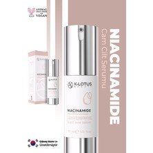 K-Lotus Beauty Cildi Parlatır, Sıkılaştırır ve Cilt Bariyerini Güçlendirici Niacinamide Cam Cilt Serumu 30ML