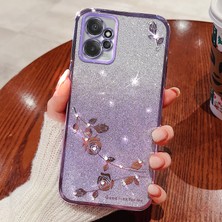 Xshop Motorola Moto G Power 5g Rhinestone Çiçek Glitter Telefon Tpu Kapak (Yurt Dışından)