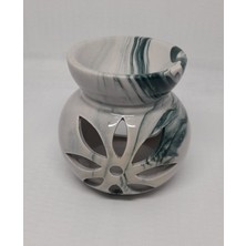 Kantvanta Lotus Çiçeği Ebruli Desenli Buhurdanlık