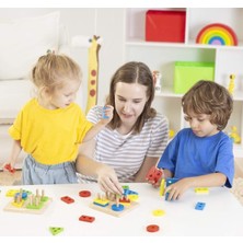 Samtoys Ahşap Eğitici Geometrik Şekiller Yerleştirme Oyunu