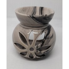 Kantvanta Lotus Çiçeği Ebruli Desen Buhurdanlık (20ML Lavanta Yağı)