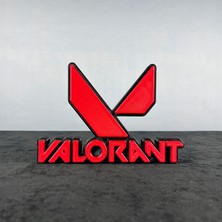 Valorant Logo Figür - Şık Masa Aksesuarı