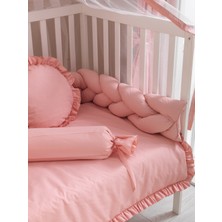 Soft Baby Elegance Pembe Örgü Beşik Uyku Seti