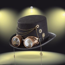 Baoblaze Retro Steampunk Silindir Ş Cosplay Cadılar I Ük Dişli Kadın (Yurt Dışından)