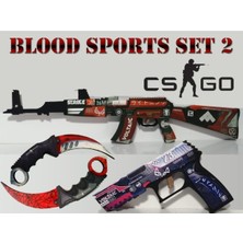 Lunarfall Ahşap Cs Go Blood Set-2 4lü Ahşap Oyuncak Takımı