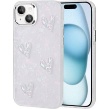 Case Street Apple iPhone 15 Plus Kılıf Figürler Kabartma Eralli Parlak Silikon Kırmızı