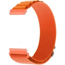 Case Street Xiaomi Watch S3 Kordon Ayarlanabilir Kademeli Naylon HS25 Turuncu