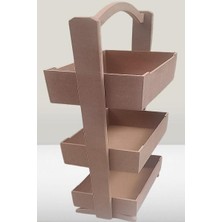 Bengi Ticaret Hobi ERDL 90304 Raf Terek 3 LÜ Geniş İç Hacimli CNC Kesim Ahşap MDF HAM El Yapım