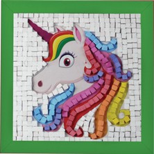 Playever Mozaik Sanat Seti - Unicorn (Ahşap çerçeveli)