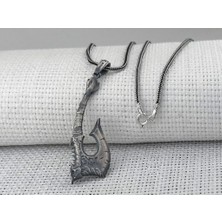 Takıhan Viking Iskandinav Savaşcı Baltası Üç Boyutlu 925 Ayar Gümüş Kolye