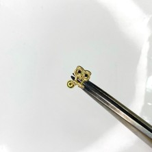 Selens Gümüş Tragus Küpesi Gümüş Baykuş Model Kıkırdak Küpesi