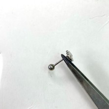 Selens Gümüş Taşsız Tragus Küpesi Gümüş Kıkırdak Küpesi