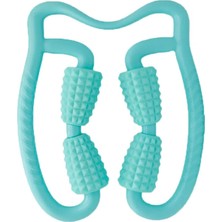 Naturachi Selülit Masaj Rulosu 4 Topuzlu Masaj Aparatı Yeşil Renk